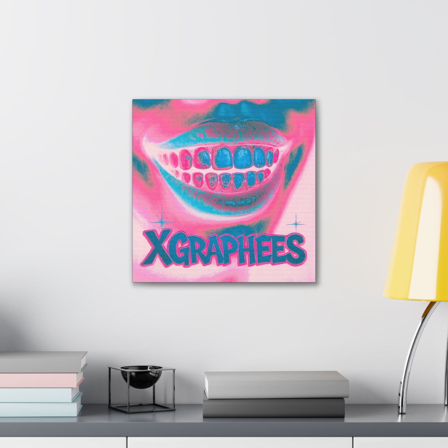 XGRAPHEES - Pink/Blue Smiley Canvas (PRE-ORDER Ships by July 25th)