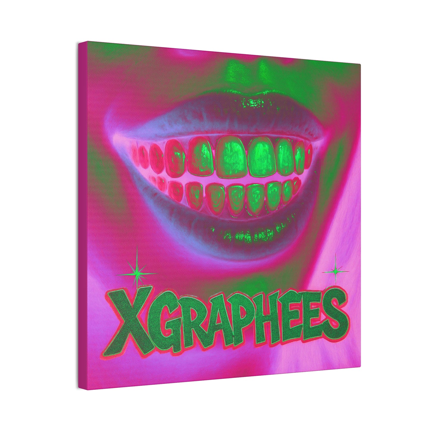 XGRAPHEES - Pink/Green Smiley Canvas (PRE-ORDER Ships by July 25th) 