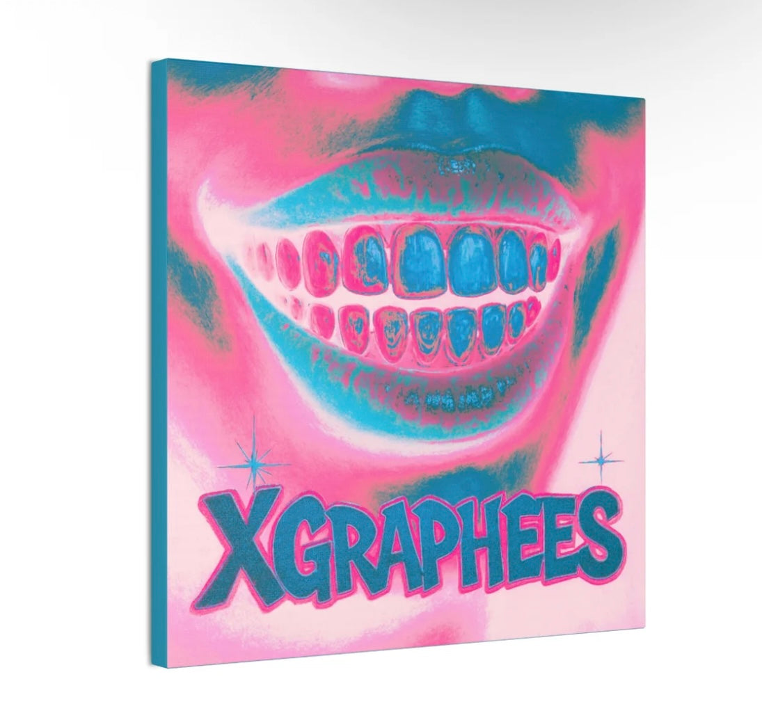 XGRAPHEES - Pink/Blue Smiley Canvas (PRE-ORDER Ships by July 25th) 